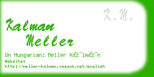 kalman meller business card